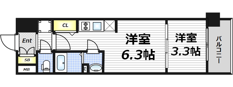 2階の間取り図