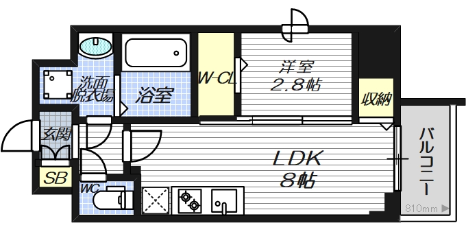 8階の間取り図