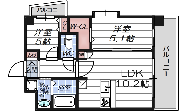 6階の間取り図