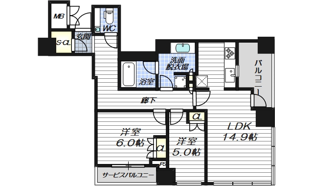9階の間取り図