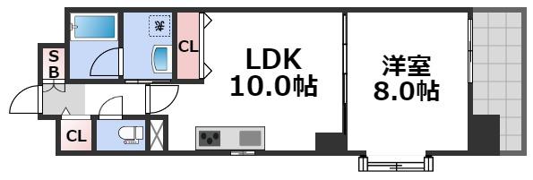 8階の間取り図
