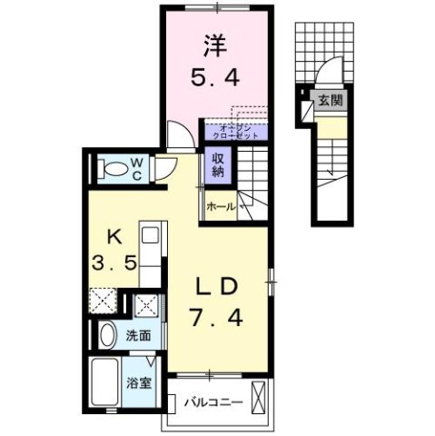 2階の間取り図