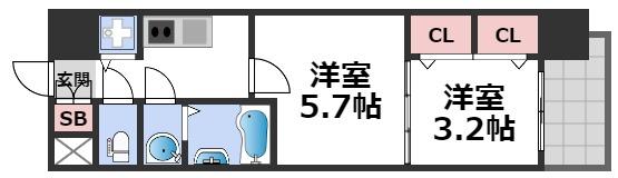 2階の間取り図