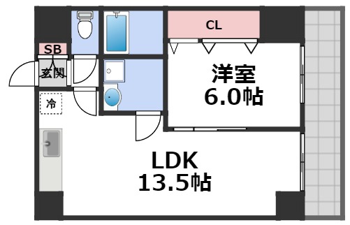 8階の間取り図