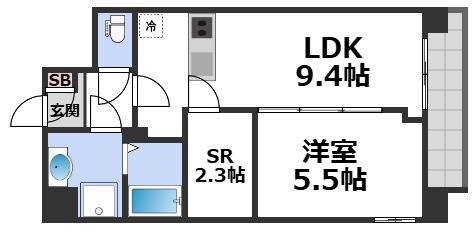 8階の間取り図