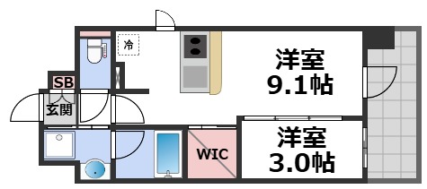 6階の間取り図