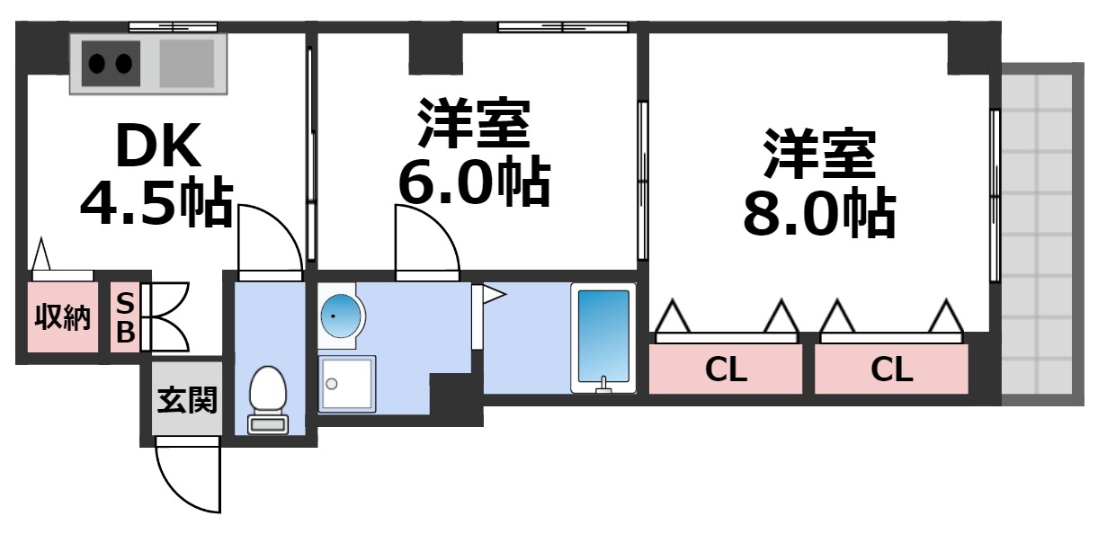 6階の間取り図
