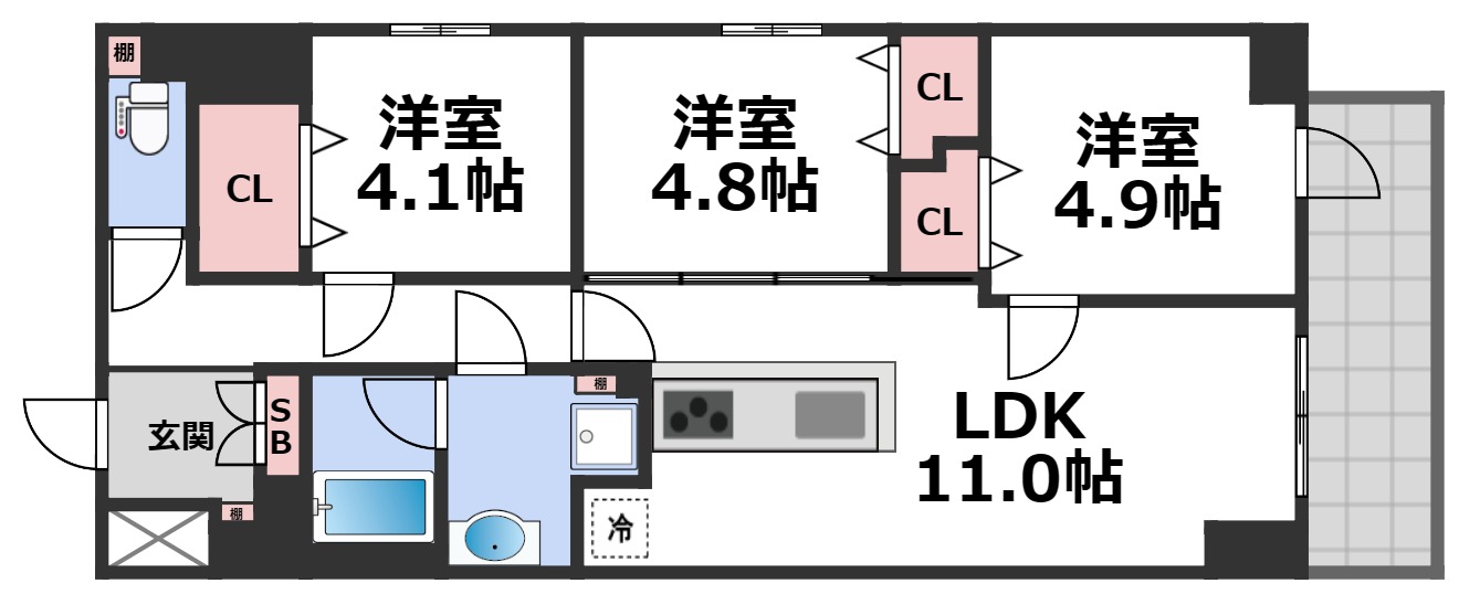 9階の間取り図