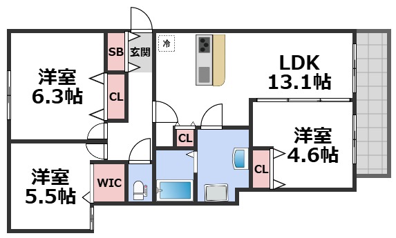 1階の間取り図