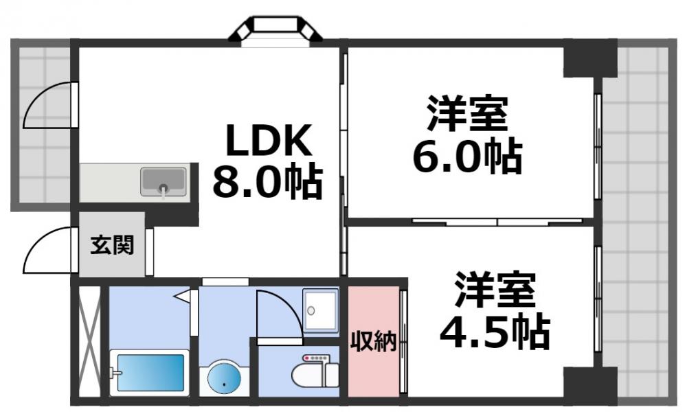 2階の間取り図