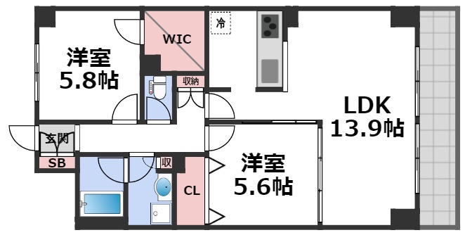 2階の間取り図