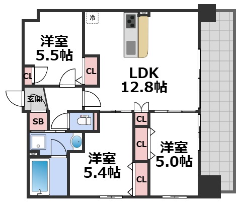 2階の間取り図
