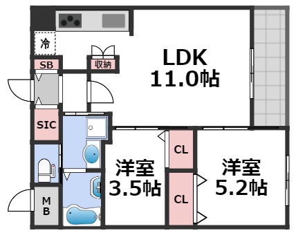 6階の間取り図