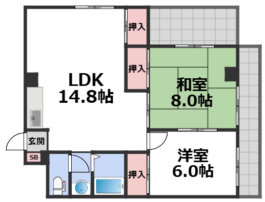 2階の間取り図