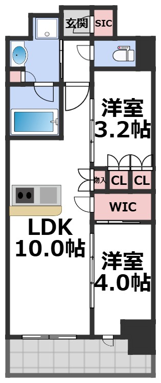 9階の間取り図