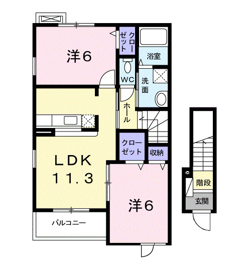 2階の間取り図