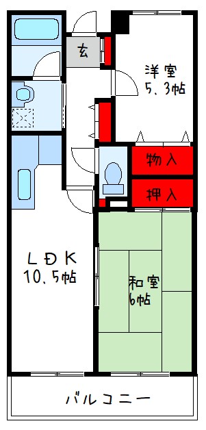 2階の間取り図