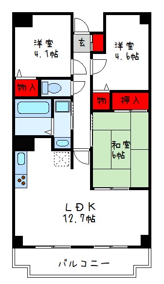 4階の間取り図