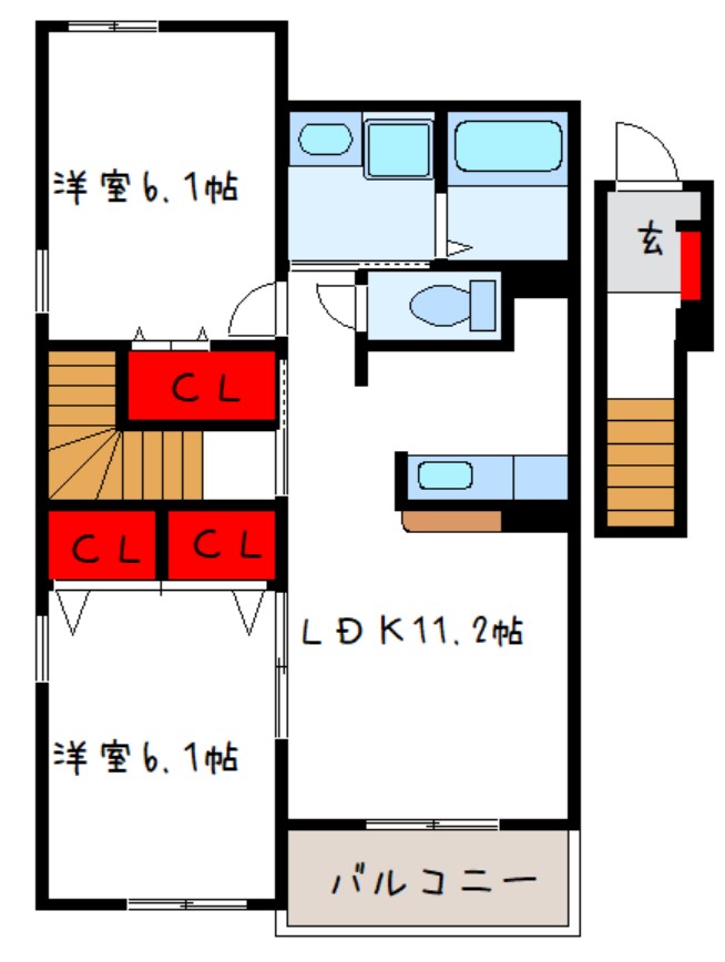 2階の間取り図