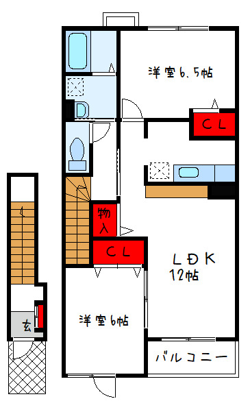 2階の間取り図