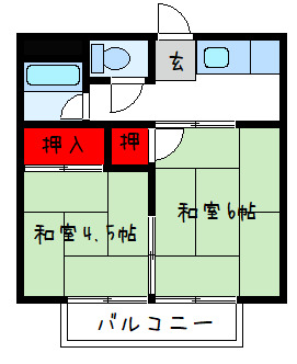 2階の間取り図