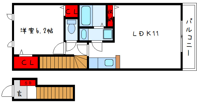 2階の間取り図