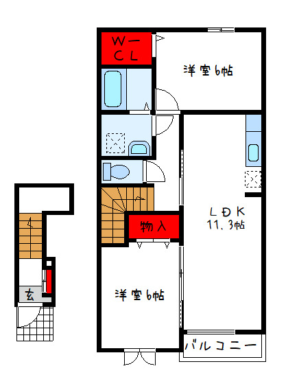 2階の間取り図
