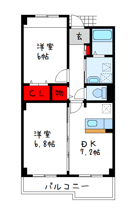 2階の間取り図