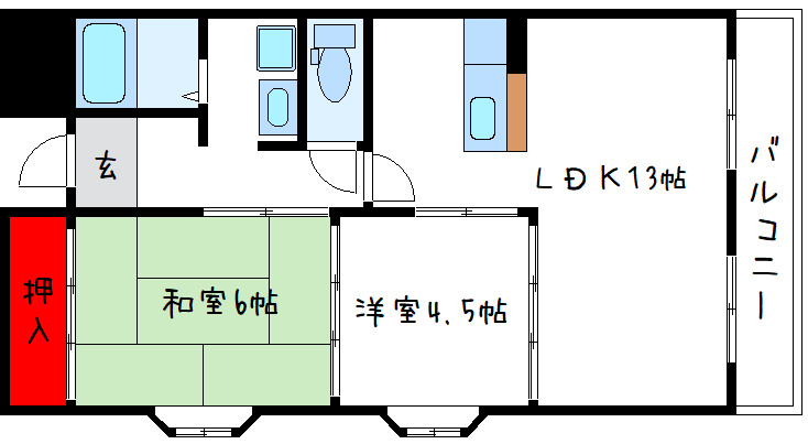 2階の間取り図