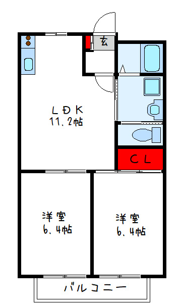 2階の間取り図