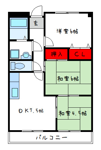 2階の間取り図