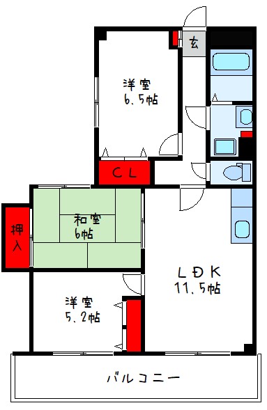 4階の間取り図