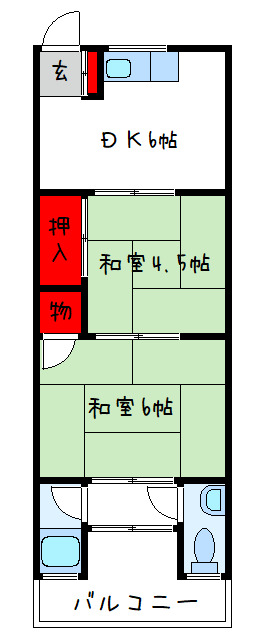 2階の間取り図