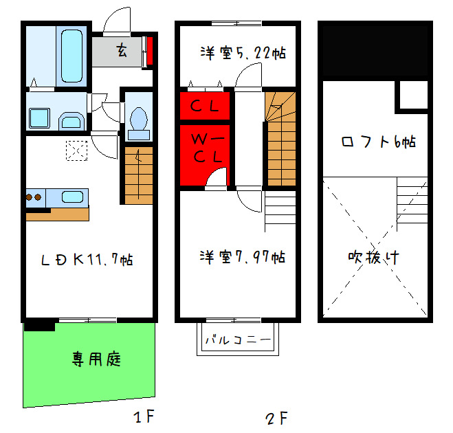 1階の間取り図