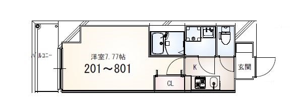 8階の間取り図