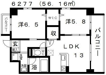 5階の間取り図