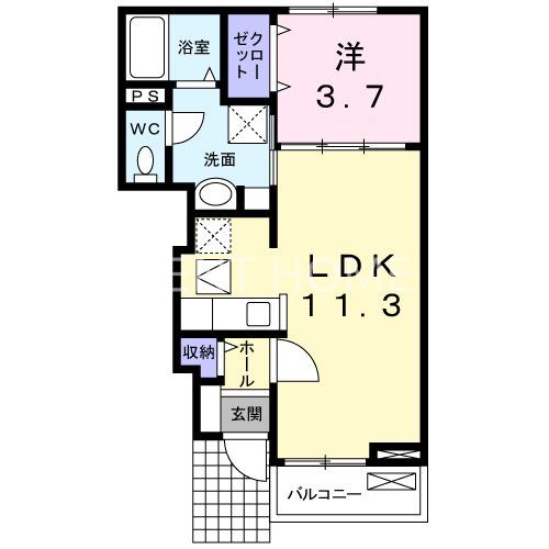 1階の間取り図