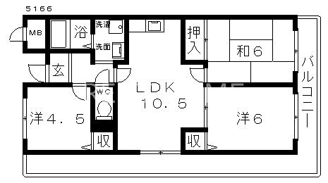 2階の間取り図