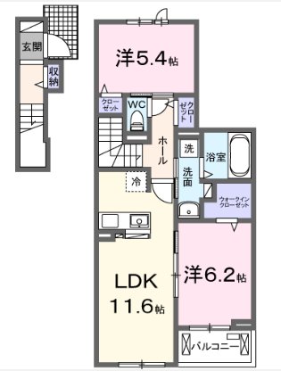 2階の間取り図