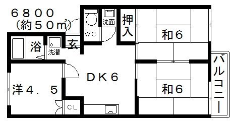 2階の間取り図