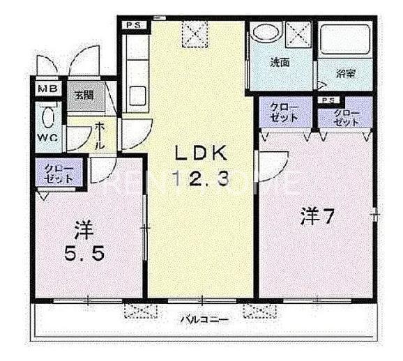 1階の間取り図