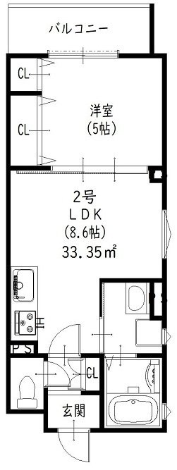 2階の間取り図