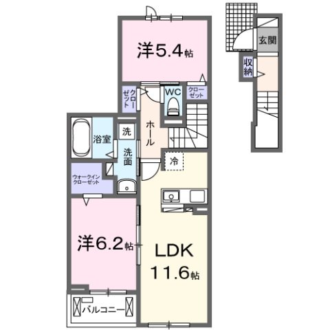 2階の間取り図