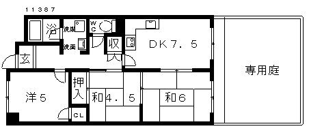 1階の間取り図