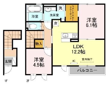 2階の間取り図