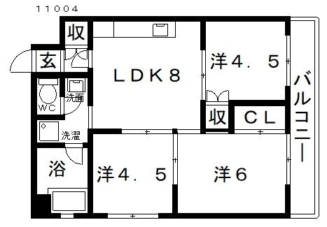 4階の間取り図
