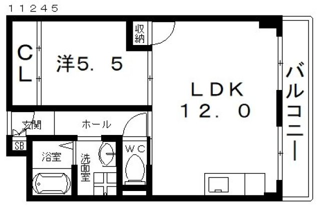 2階の間取り図