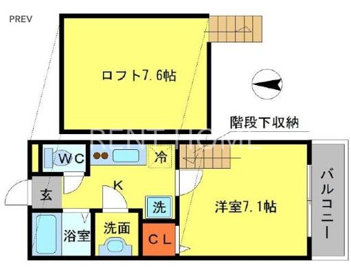 2階の間取り図