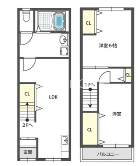 -階の間取り図