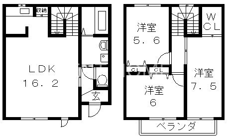 1階の間取り図